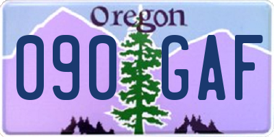 OR license plate 090GAF