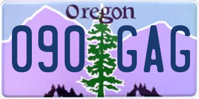 OR license plate 090GAG