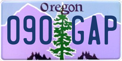 OR license plate 090GAP