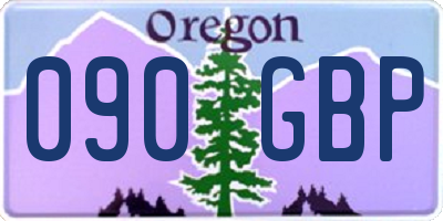 OR license plate 090GBP