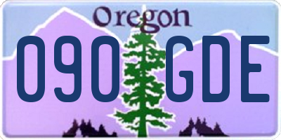OR license plate 090GDE