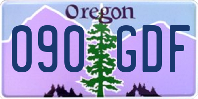 OR license plate 090GDF