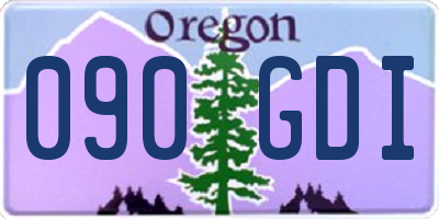 OR license plate 090GDI