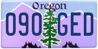 OR license plate 090GED