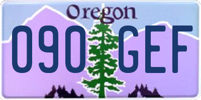 OR license plate 090GEF