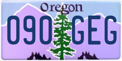 OR license plate 090GEG