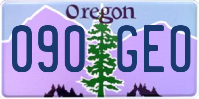 OR license plate 090GEO