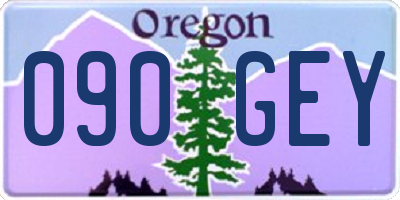 OR license plate 090GEY