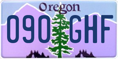 OR license plate 090GHF
