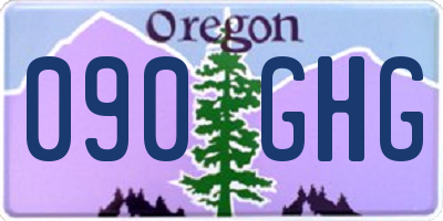 OR license plate 090GHG