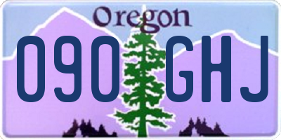 OR license plate 090GHJ