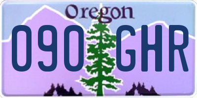 OR license plate 090GHR