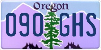 OR license plate 090GHS