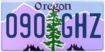 OR license plate 090GHZ