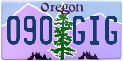 OR license plate 090GIG