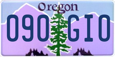 OR license plate 090GIO
