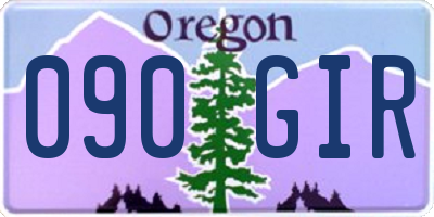 OR license plate 090GIR