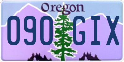 OR license plate 090GIX