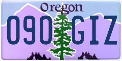 OR license plate 090GIZ