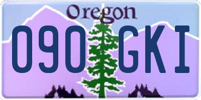 OR license plate 090GKI