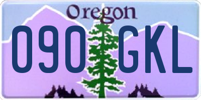 OR license plate 090GKL