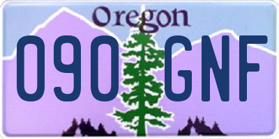 OR license plate 090GNF