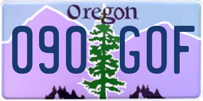 OR license plate 090GOF