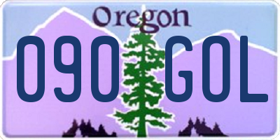 OR license plate 090GOL
