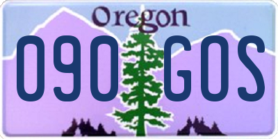 OR license plate 090GOS