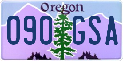 OR license plate 090GSA