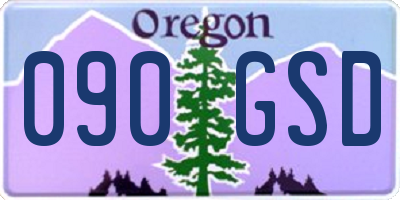 OR license plate 090GSD