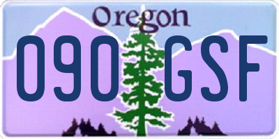 OR license plate 090GSF