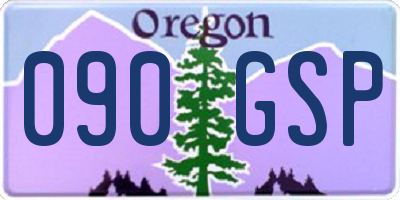 OR license plate 090GSP