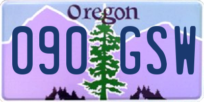 OR license plate 090GSW