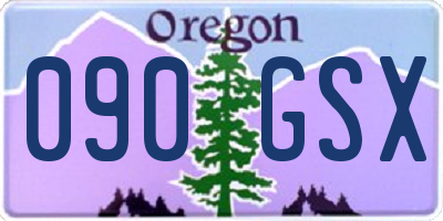 OR license plate 090GSX