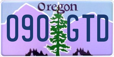 OR license plate 090GTD