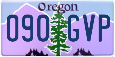 OR license plate 090GVP