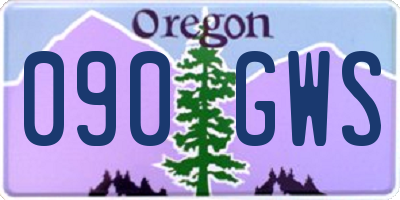 OR license plate 090GWS