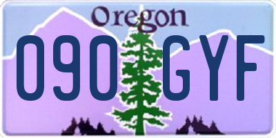 OR license plate 090GYF