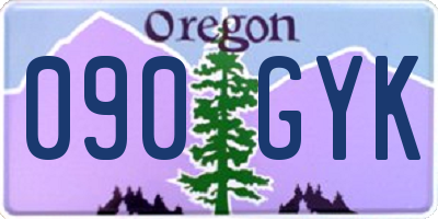 OR license plate 090GYK