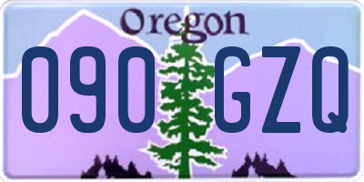OR license plate 090GZQ