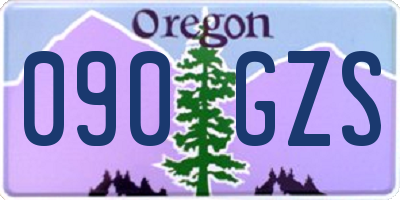 OR license plate 090GZS
