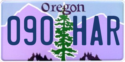 OR license plate 090HAR
