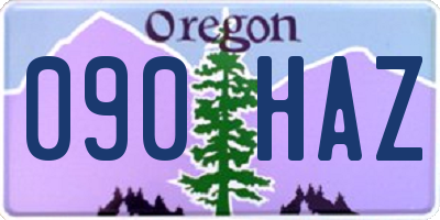 OR license plate 090HAZ