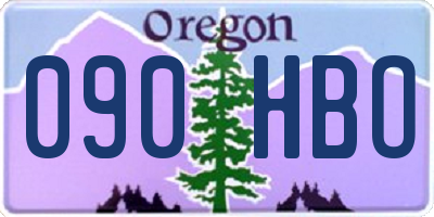 OR license plate 090HBO