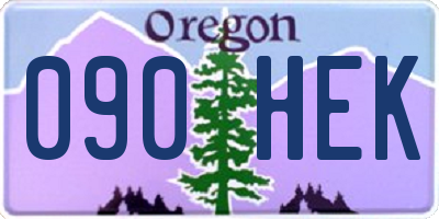 OR license plate 090HEK