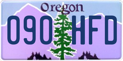 OR license plate 090HFD