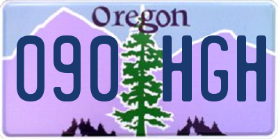 OR license plate 090HGH