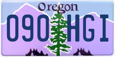 OR license plate 090HGI