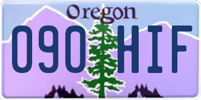 OR license plate 090HIF